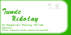 tunde mikolay business card